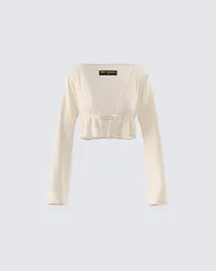 Lennon Cream Mesh Top