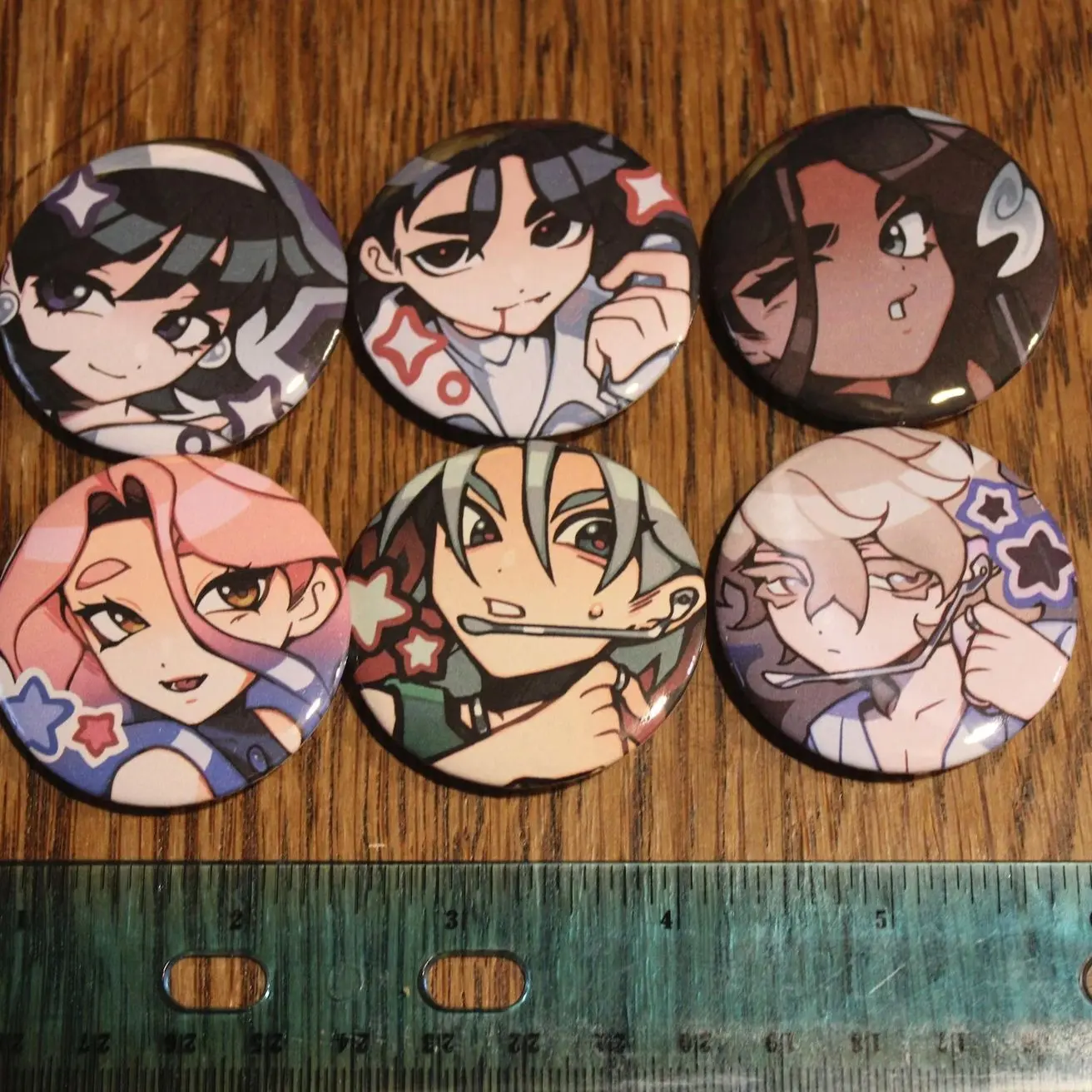 6 Ops (NOT COMBO 6)Alien Performance Stage Pinback Badge Buttons Pins