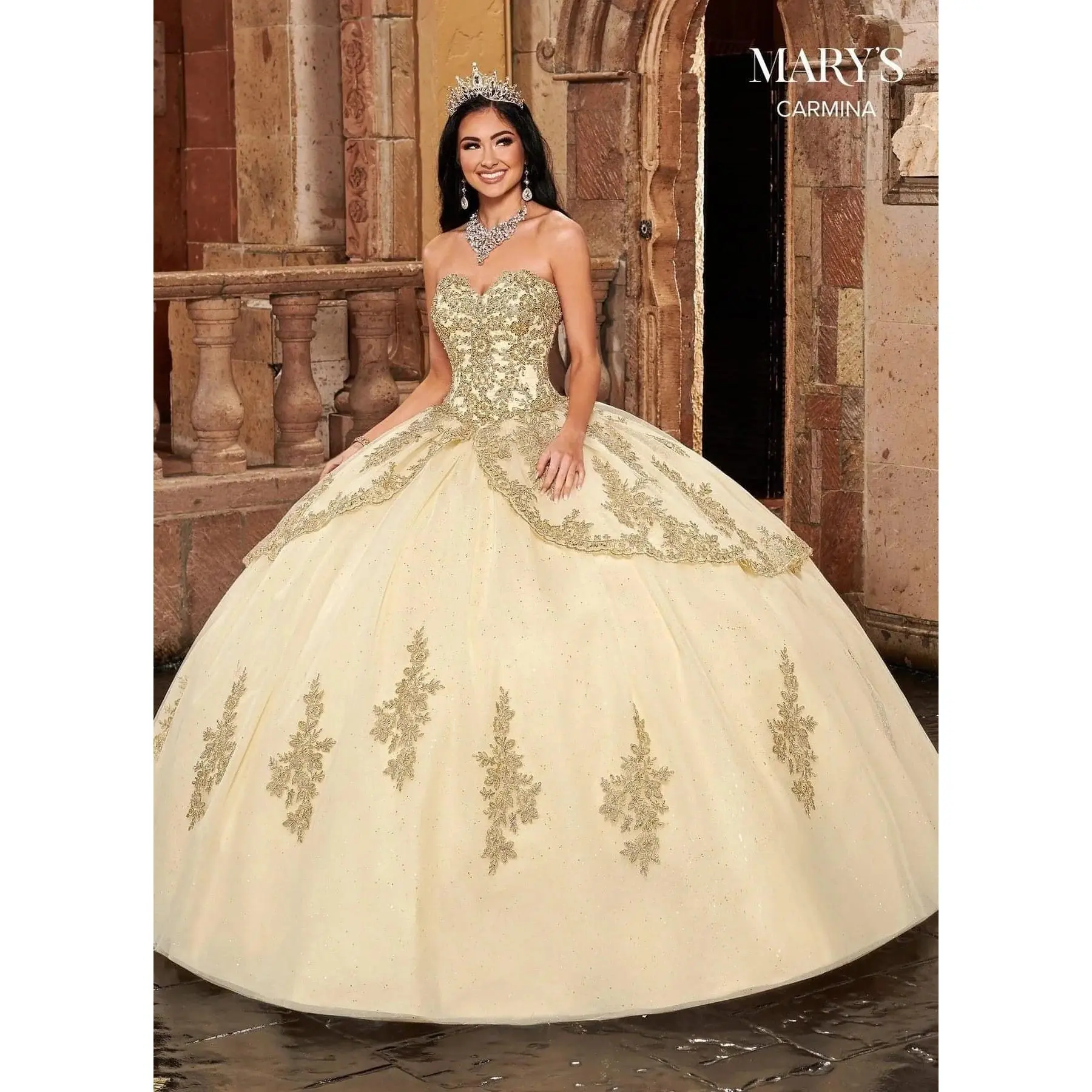 Mary's Bridal Strapless Quinceanera Dress MQ1086