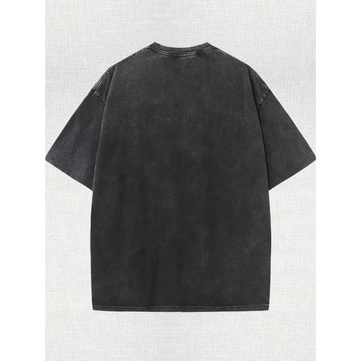 Yuji Itadori Graphic Tees Oversized Shirts Men's Shirts Graphic Tees Oversized Shirts Men's Shirts Jujutsu Kaisen Vintage Washed Cotton Tee Red Pink Print Streetwear Casual Daily Wear Outfit With Denim Jeans Sneakers Cap Gift For Anime Fans