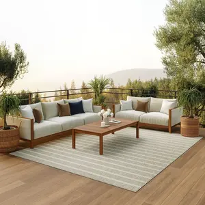 Nourison Positano Modern Stripes Flatweave Outdoor Rug Nourison Positano Modern Stripes Flatweave Outdoor Rug