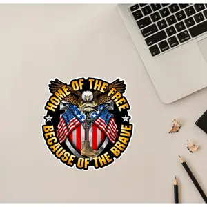 American Bald Eagle Flag Decal Sticker, Vinyl Car Truck Bumper Patriotic Military Waterproof Decal Eagle Vehicle Exterior Decoration Car Accessories