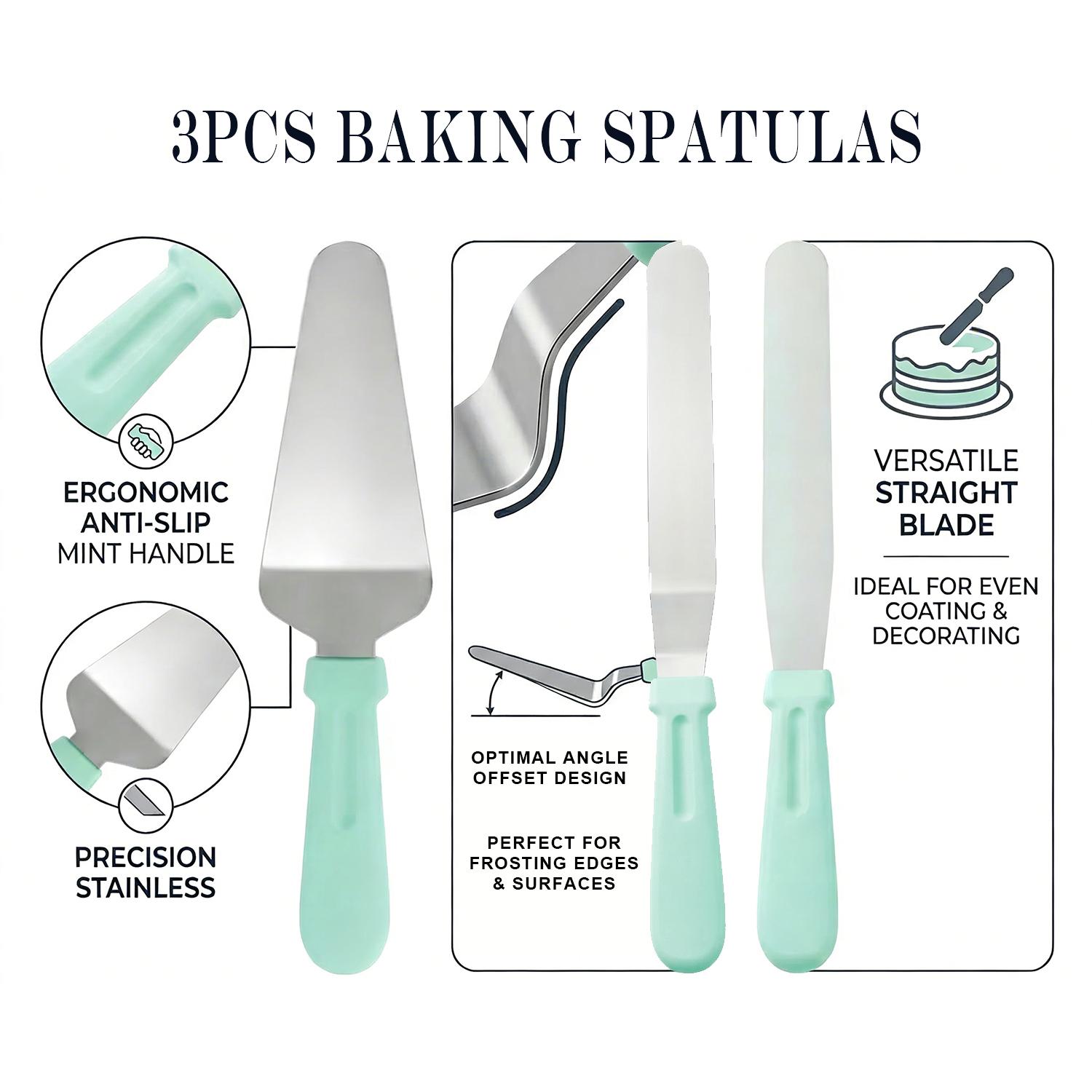 207 Pcs Cake Decorating Supplies Kit with Rotating Turntable Stand, 100 Piping Bags, 48 Icing Tips, 3 Couplers, 3 Scrapers, Spatulas, Baking Tools Set for Beginners & Pros, Cake Turntable for Frosting, Birthday Cakes