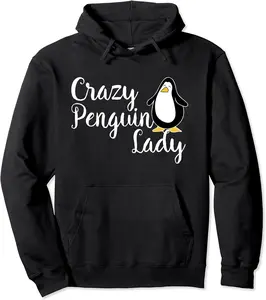 Crazy Penguin lady pullover hoodies Penguin lovers hoodies - Julianex Shop 96B07PZ6817J