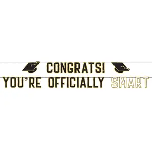 Class 101 - "Congrats! You're Officially Smart" Graduation Banner
