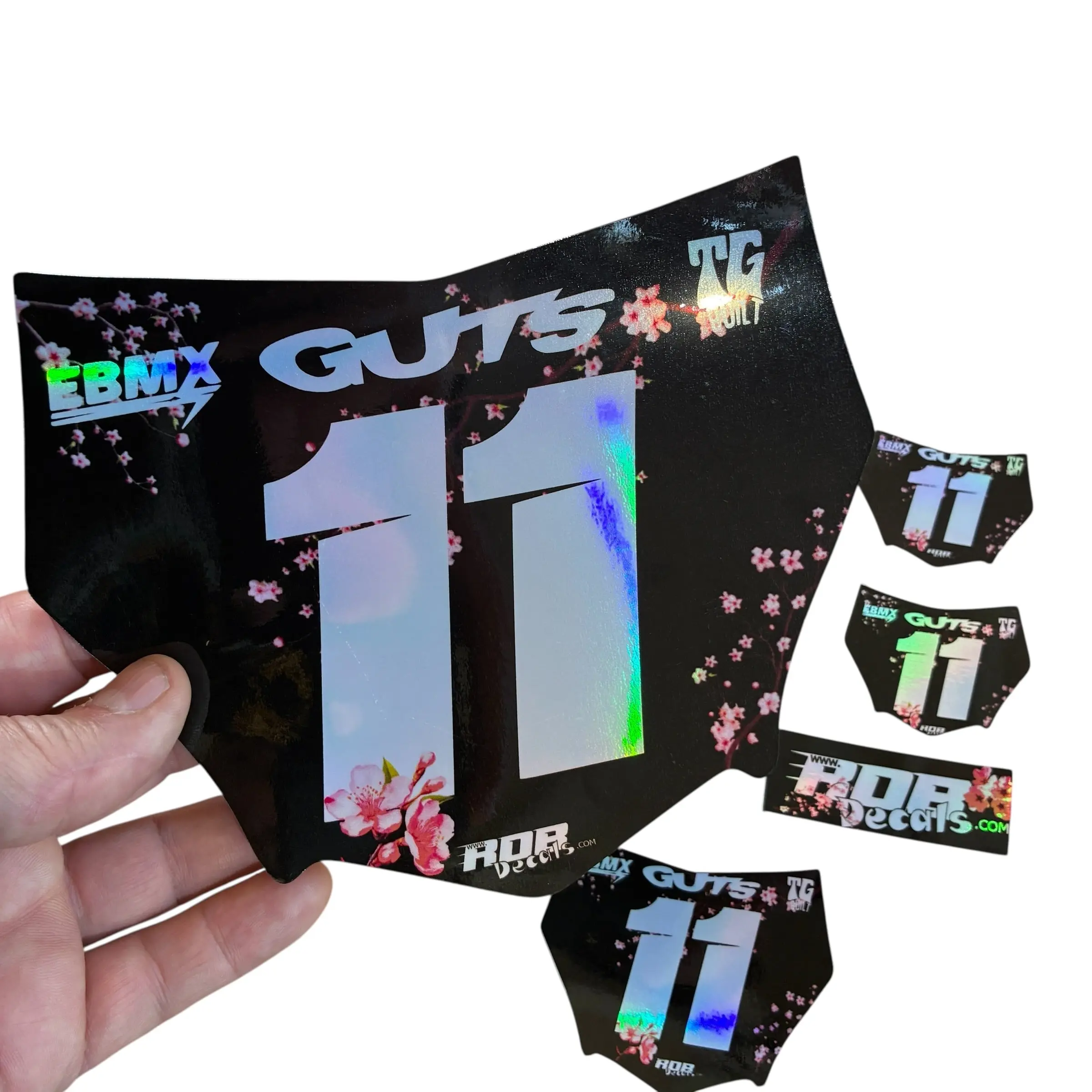 MotoCutz Plate Decal — Pink Cherry Blossom