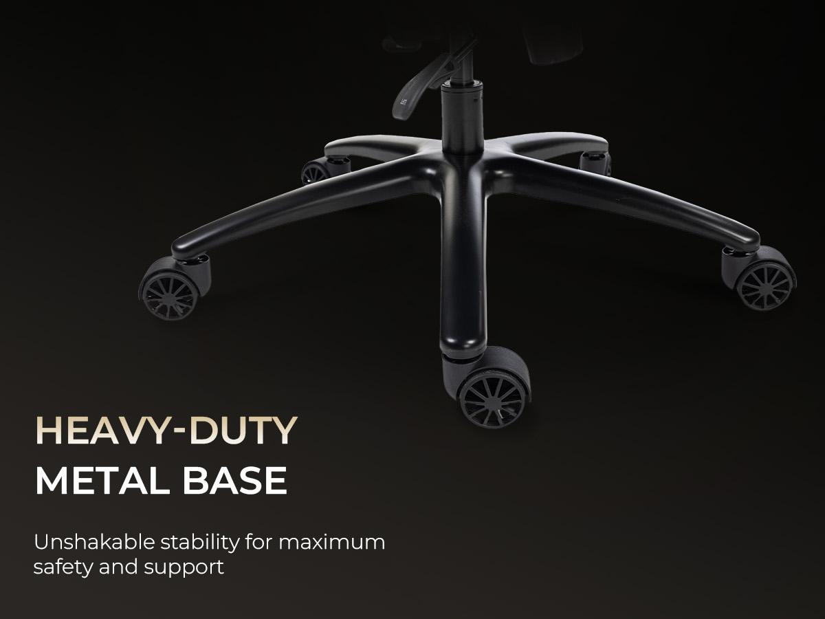 Dowinx Big and Tall Office Chair with Massage Lumbar Support,Executive Office Chair with Wide Thick Seat Cushion and Adjustable Armrest,Mesh Computer Gaming Chairs with Footrest (Black)