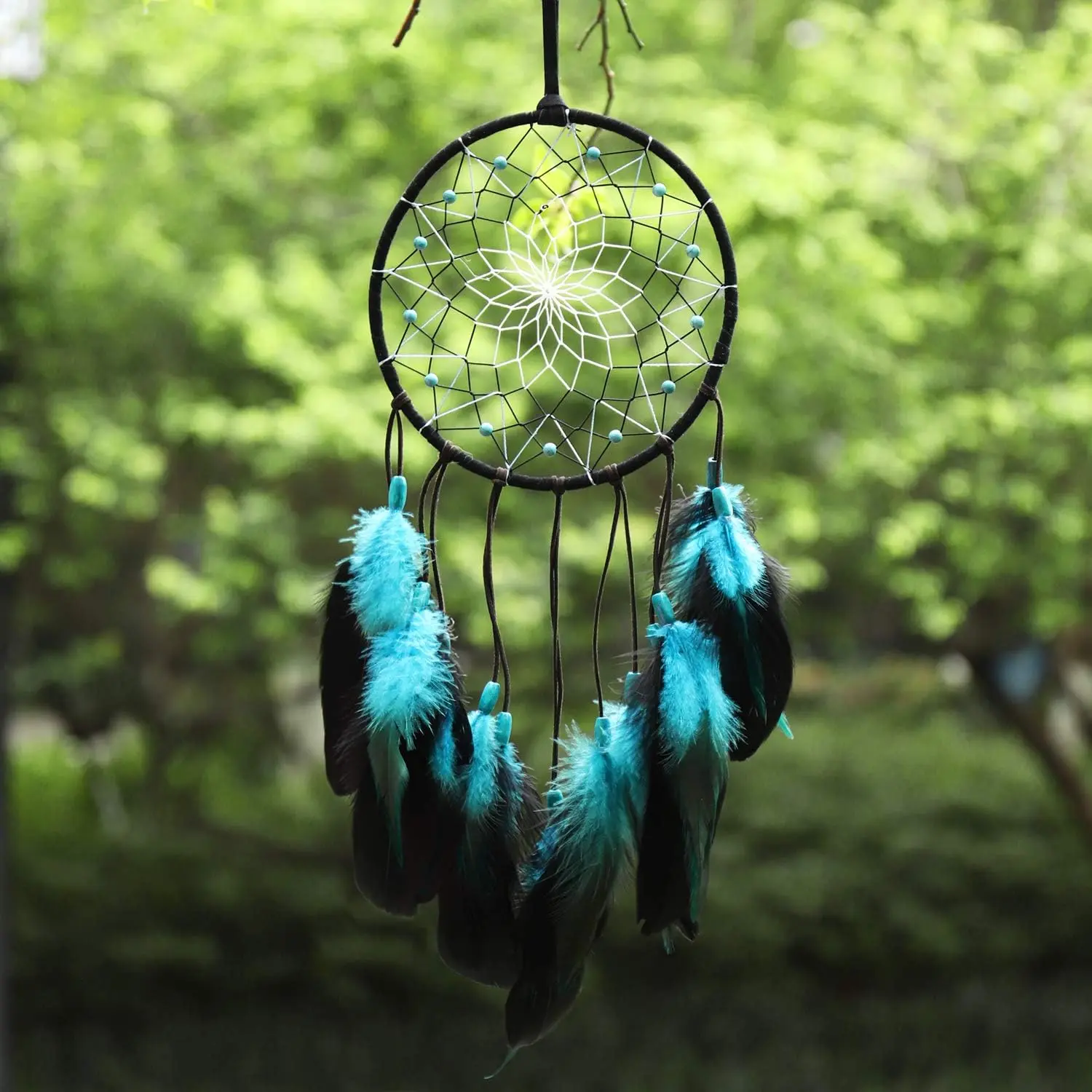 Blue Dream Catchers for Boys Handmade Dreamcatchers Kids Bedroom Wall Hanging Decoration Art Ornament Craft Gift