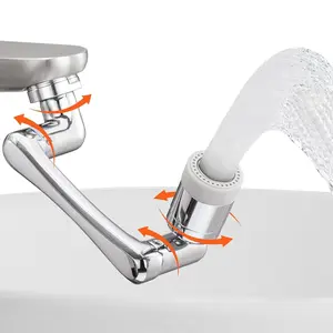 1080° Rotatable Faucet Extender, Kitchen Sink Faucet Aerator, Bathroom Faucet Attachment, Tap Adjustment for Face Washing