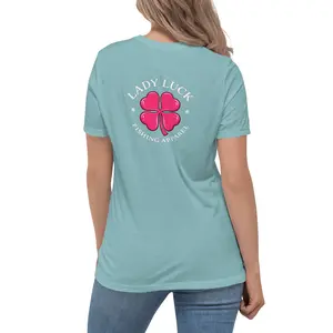 Lady Luck Pink Clover Women's Relaxed T-Shirt