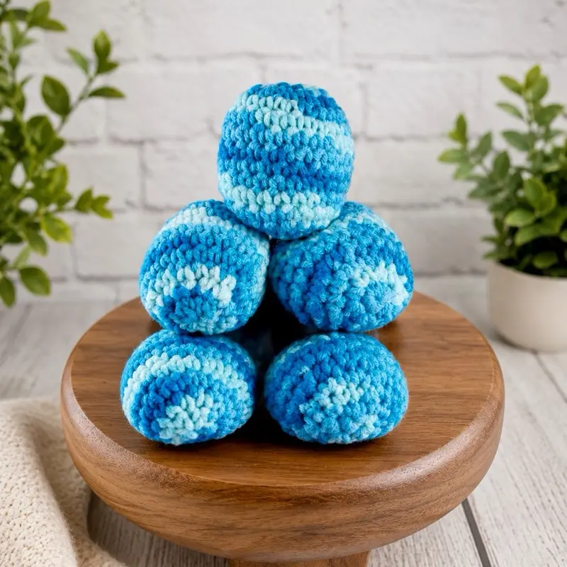 Handmade Crochet Footbag, Knitted Juggling Ball, Fidget Toy, Outdoor Game, Bean Bag Ball, Retro 90s Gift