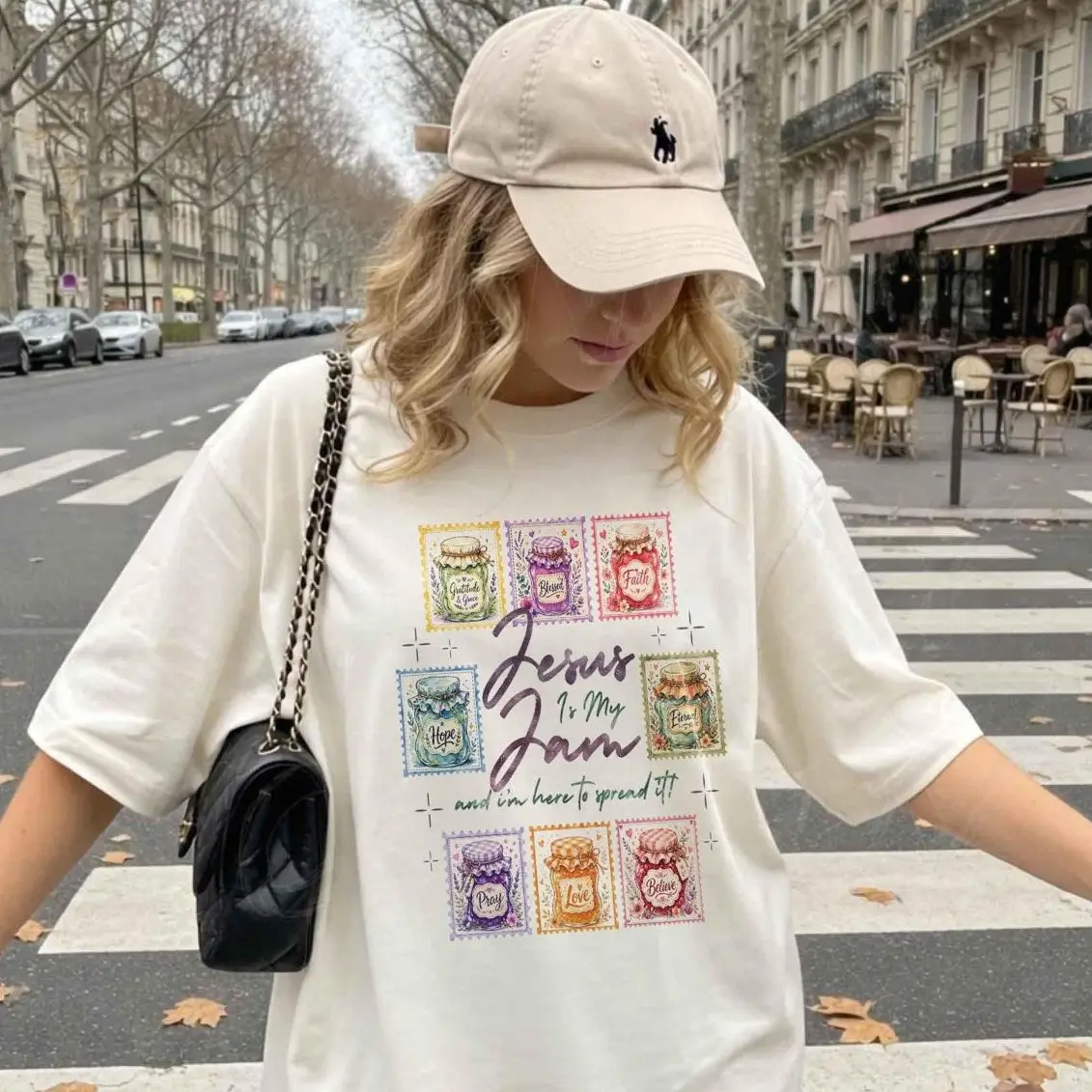 Comfort Colors Jesus Is My Jam Christian T-Shirt, Faith Based Graphic Tee, Vintage Religious Shirt, Cute Church Apparel Gift for Women Teens Mom