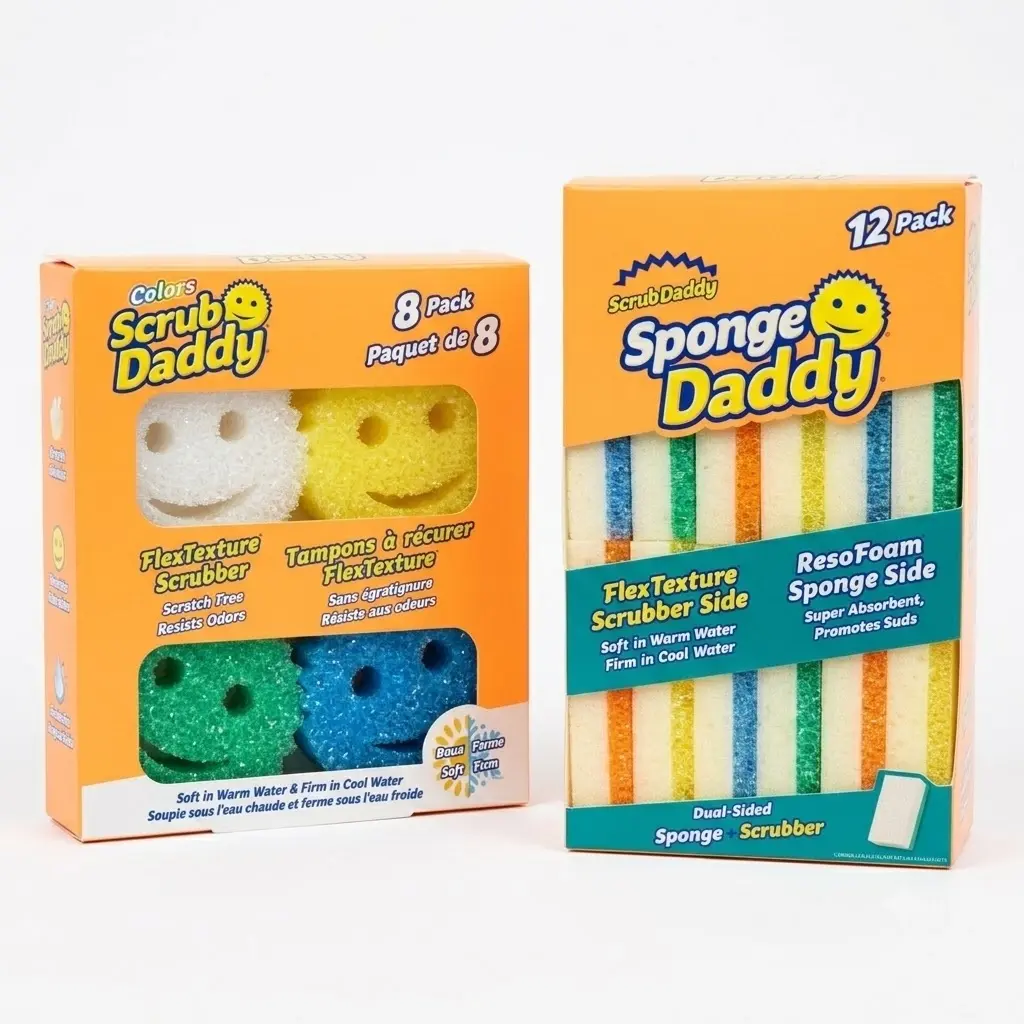 8-12 Pack Scrub Daddy Sponge - Scratch-Free Sponges for Dishes & Home Variety Pack
