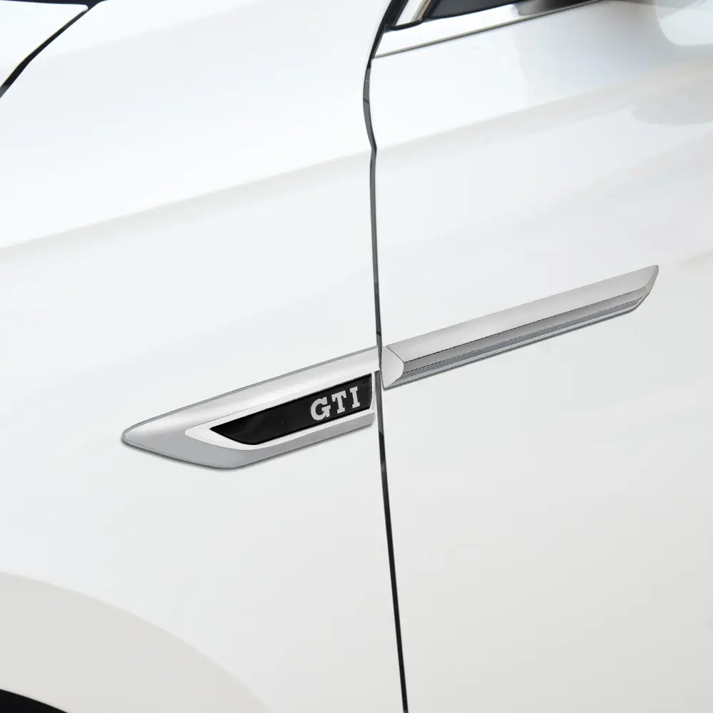 2pcs ABS GTI R Rline 4MOTION Badge Car Fender Side Wing Emblem Stickers Decor Accessories For Volkswagen VW Tiguan L Before 2018