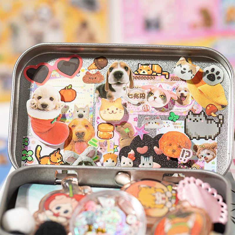 800PCS Cute Pet Stickers Book,  Cat & Dog Kawaii Stickers for Journaling, Scrapbooking, Water Bottles, Laptop, Phone Case & DIY Crafts,30 Sheets，Graduation Gifts