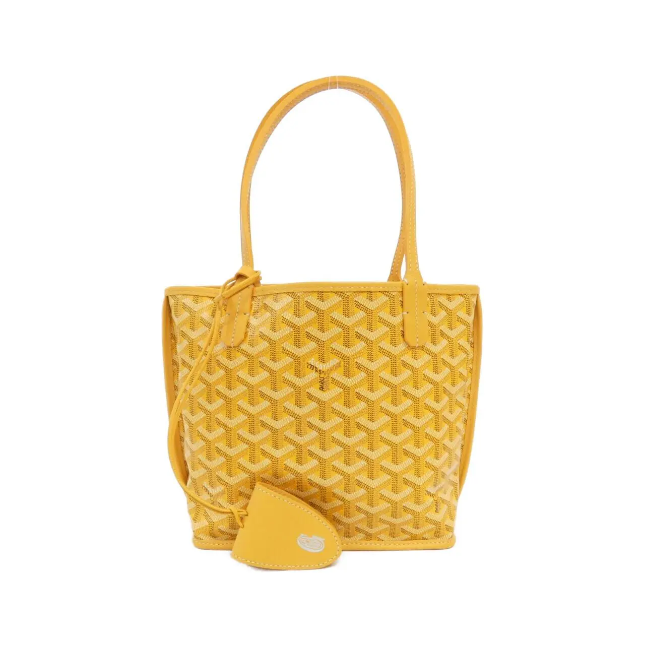 Pre-owned Goyard Canvas Shoulder Bags Anjou Mini Coated Leather Handbag