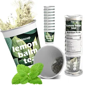 Chinese Tea Drink 10Pcs, 5 Favors (Lemon Balm, Green Tea, Hibiscus Tea, Chamomile Tea, Jasmine Green Tea), Come with Built-In Filters, Instant Brewing, Healty & Convenient, for Family, Office, Gatherings, Traveling, Camping