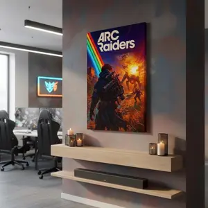 ARC Raiders Battlefield Poster, Sci-Fi Game Art Print, Extraction Shooter Wall Decor, Gaming Room Accessory, Fan Gift, Unframed Print Only