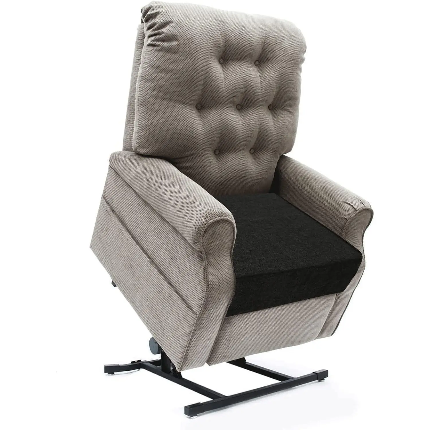 Thickened Chair Cushion for  20" x 20" x 5",  Linen High-Density  Recliner Chair Pad Couch Armchair Seat Cushion, Black