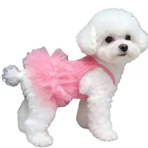 Pet Clothes Lightweight Breathable, Puff Sleeve Dress, Dog & Cat, Puppy Clothes, Strapless Bodycon Skirt, Teddy Bolognese, Princess Dress
