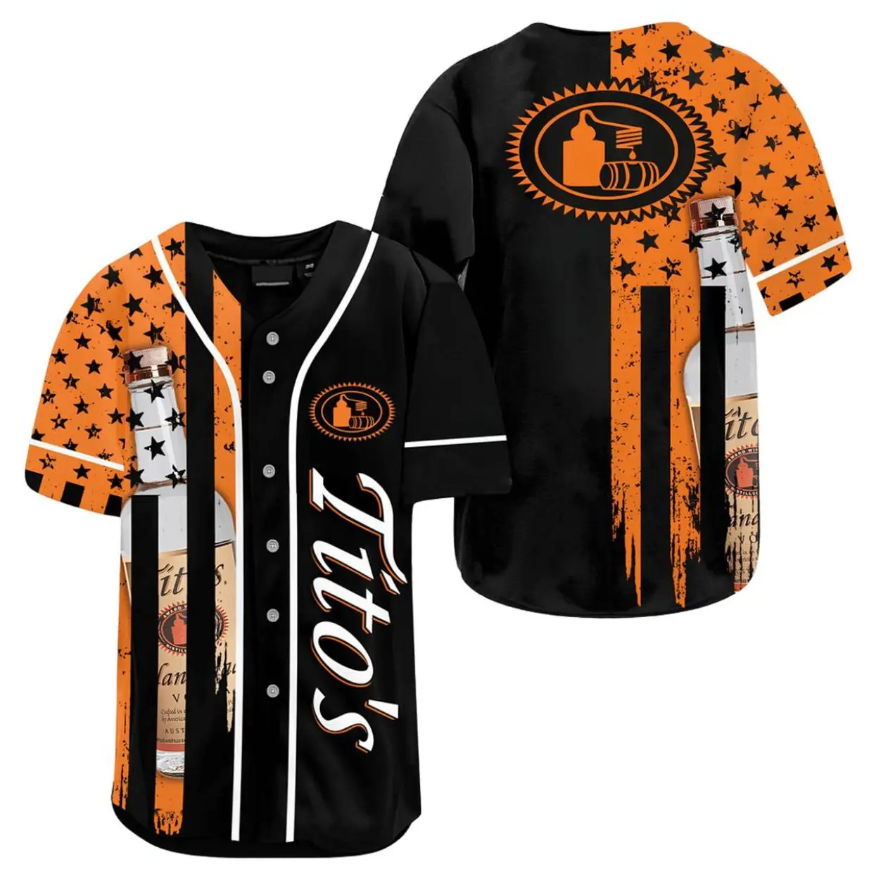 Classic Tito's Handmade Vodka Baseball Jerseys, Custom Name Alcohol Shirt Tito Handmade Shirt for Men, Menswear Tito's Baseball