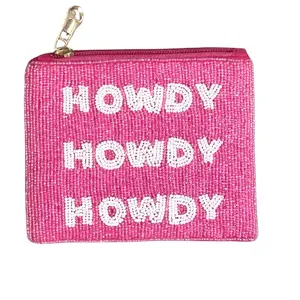 Howdy Beaded Coin Purse