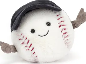 Jellycat Amuseables Baseball Stuffed Toy, 4 inches - Baseball Plush for Sports Fans