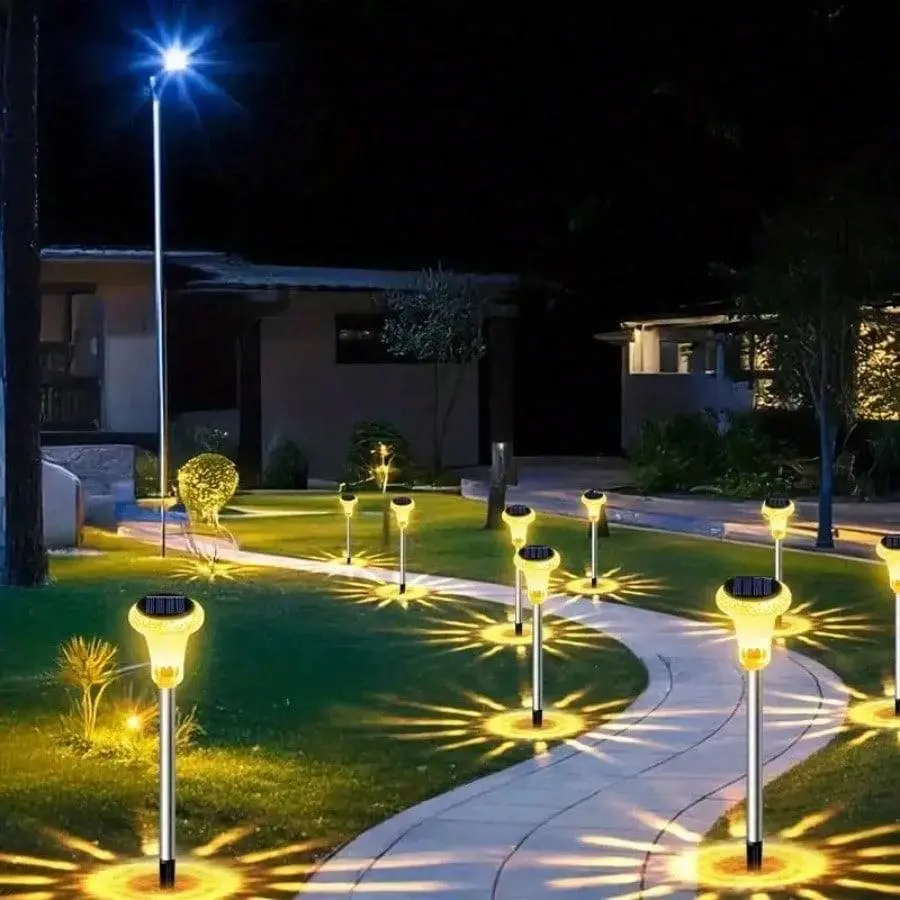 Solar Outdoor Lights, 4/6/8/10 Pack Waterproof Stainless Steel Solar Stake Lights for Pathway Garden Yard Path Walkway Driveway Lawn Patio Outside Decor,