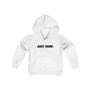Just Hoop - Youth Heavy Blend Hooded Sweatshirt Hoopers only Basketball Hoodie, Great Gift for Young Basketball Players!
