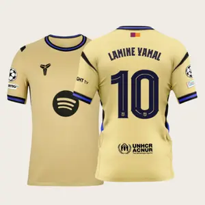 2526 Away  No.10 Lamine Yamal Retro Short Sleeve Soccer Football Jersey