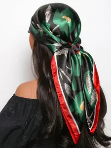 Women's Elegant Floral Print Square Scarf, New Style Fashionable Soft Comfortable Shawl for Daily Wear, Casual Versatile Scarf for Women & Girls, Boho Style Scarf