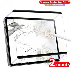 2-Pack Matte Texture Magnetic Removable Paper-Like Screen Protector for iPad PRO/AIR Series, Thin Touch Screen Reduces Pen Wear, Anti-Glare, Reusable, Washable Surface