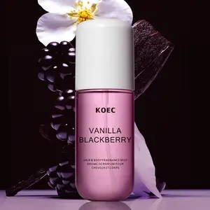 KOEC Body Hair Fragrance Mist (Vanilla Blackberry) - Perfume Spray for A Mood-Lifting Experience, Sweet + Fruity Scent, Subtle Aroma For Daily Use
