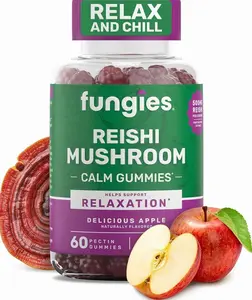 Fungies Reishi Mushroom Gummies, Delicious Apple Flavor - Mushroom Herbal Supplement Gummy for Adults Supports Immune Health, Relaxation & Healthy Aging - Calming Gummies for Sleep - 60 Servings
