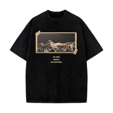 Dennis Give Everything 1996 Chicago Worm Vintage T-Shirt Crewneck Cotton