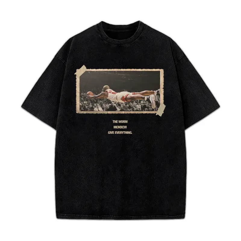 Dennis Give Everything 1996 Chicago Worm Vintage T-Shirt Crewneck Cotton