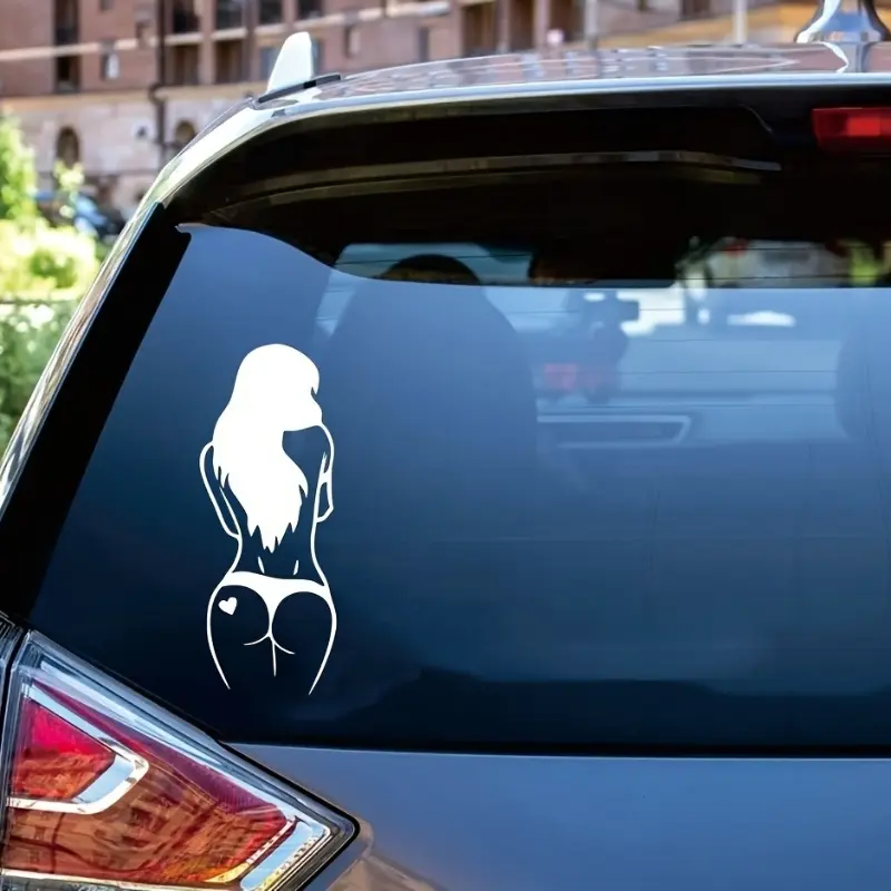 1PC Woman Sexy Back Car Stickers Waterproof Sunscreen Body Scratches Cover Vinyl Decals for Car Door Trunk Glass Bumper Hood Truck Truck Creative Decoration High Quality Durable Car Stickers Automobile Decals Decal For Cars