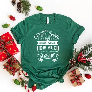 Dear Santa Before I Explain How Much Do You Know Already Shirt, Funny Xmas Tee, Winter Shirt,Dear Santa shirt, Christmas shirt,Holiday shirt, Christmas Shirts, Christmas Gift Ideas