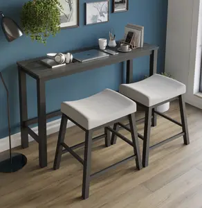 Favorer Pecos 3-Piece Counter Height Dining Set, Black - Perfect for small space