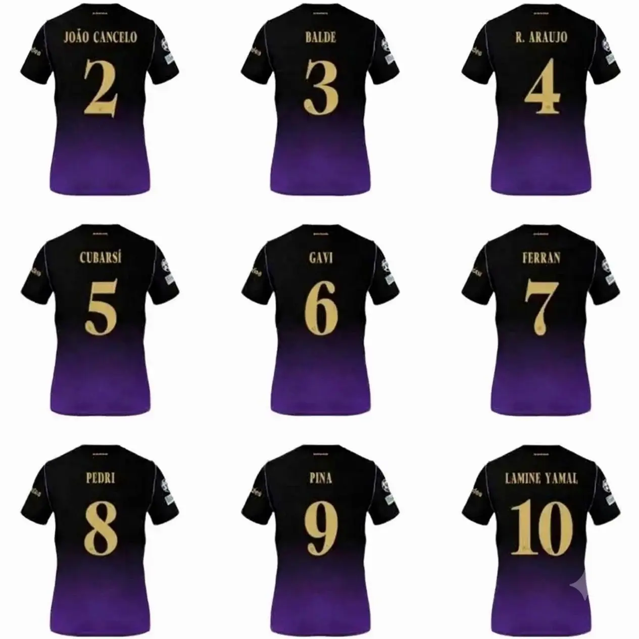 DARK Purple  Striped Barcelona Soccer Jersey 2026/27 – Pedri, Cubarsi Mamba Mentality Fan Style Football Shirt, Unisex Breathable Match Day Top, Lightweight Sportswear Gift