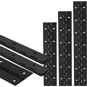 12PCS 14 Inch Heavy Duty 304 Stainless Steel Continuous Piano Hinges, 0.04 Inch Thickness 1.2'' Open Width, with Holes for Piano Boat Folding Cabinet Door Butt Hinge