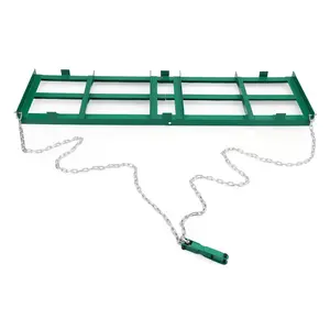 48”Lawn Leveling Rake & Driveway Drag Harrow - with 4FT Reinforced Chain - for ATV, UTV, Tractor, Mower - Gravel, Soil, Yard & Landscape Grading