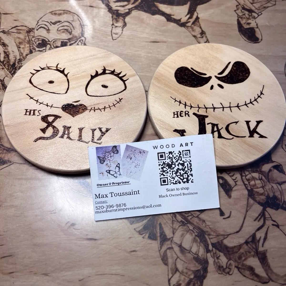 Jack and sally coasters