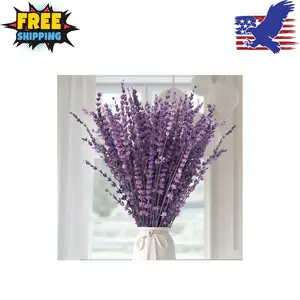 Dried Purple Lavender Flowers Bouquet 15-17"
