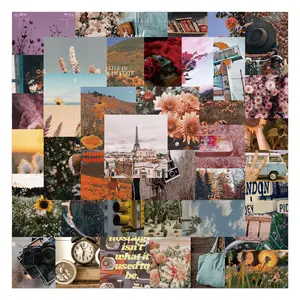 56PCS non infringing retro landscape pictures, graffiti stickers, personalized decorations, luggage, water bottles, waterproof DIY, Stickers Kit