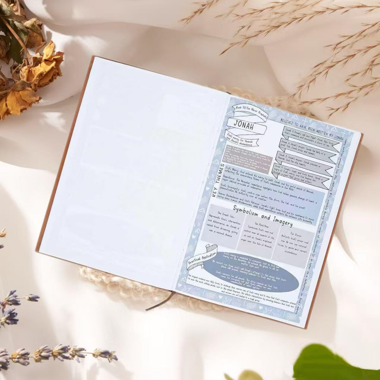 66-Page Bible Study Guide & Devotional Journal | Beginner-Friendly Spiritual Growth Notebook with PU Leather Cover, Scripture Summaries & Daily Reflections – Perfect Christian Gift for Faith Journey