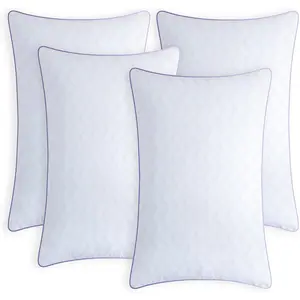 Bed Pillows King Size Set of 4,Pillow for Side and Back Sleepers,Soft Down Alternative Microfiber Filled
