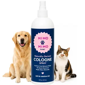 MIMO Paws Naturally Derived Pet Cologne Spray - Natural Ingredients Perfume for Dogs & Cats, Odor Masking, Pet-Safe Ingredients, No Harsh Chemicals, Fresh Scent