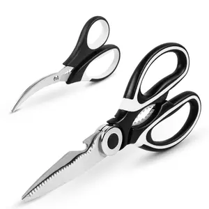 2-Piece Kitchen Shears Kitchen Scissors Heavy Duty Stainless Steel Food Shears for Cutting Meat, Fish, Poultry Shears Multipurpose Utility Scissors