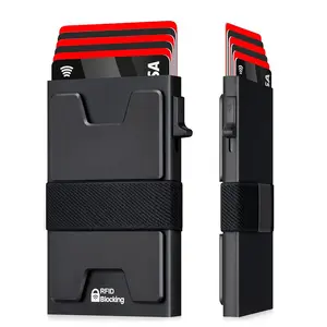 Multi-Functional RFID Blocking Smart Pop Up Wallet, Minimalist Front Pocket Design, Slim Credit Card Holder for Men, Large Capacity Money Clip, Durable Expandable Backplate, Holds Multiple Cards Plus Cash, Pocket wallet, Men's Gifts